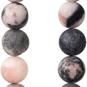 Pink & Gray Mix Agate Round Beads, 8mm by Bead Landing™