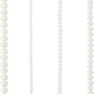 White Faceted Glass Rondelle Beads by Bead Landing™