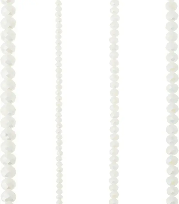 White Faceted Glass Rondelle Beads by Bead Landing™