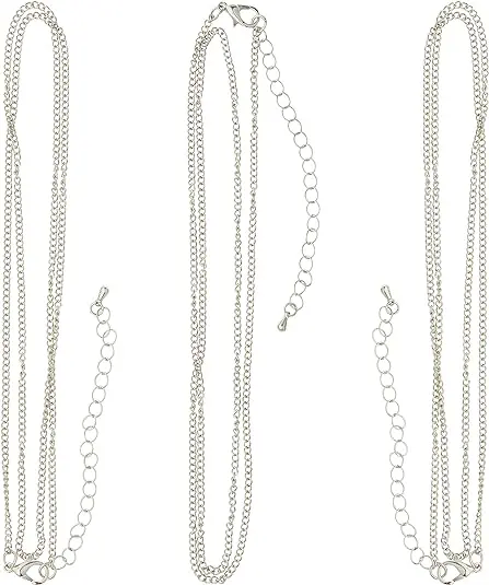 Rhodium Cuban Curb Chain Necklaces by Bead Landing™