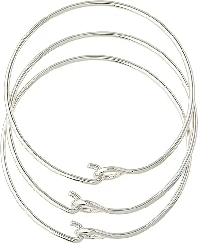 Packs: 3 ct. (27 total) Charmalong™ Rhodium Bangles by Bead Landing™