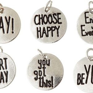 2 Packs: 6 ct. (72 total) Charmalong™ Enjoy Everyday Word Charms