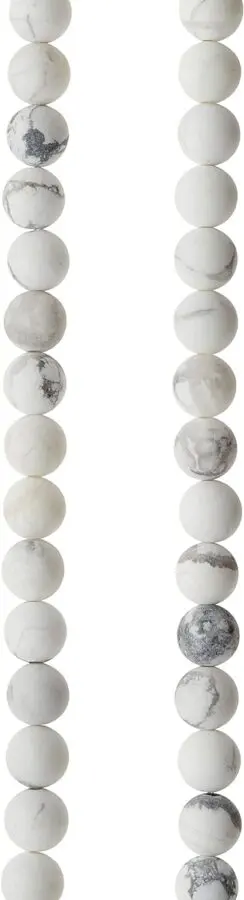 Matte White & Gray Howlite Round Beads, 6mm by Bead Landing™